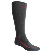 Icebreaker Ski Mid Socks - Merino Wool, Over-the-Calf, Midweight (For Men) in Oil/Red/Oil - 2nds