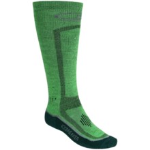 Icebreaker Ski Mid Socks - Merino Wool, Over-the-Calf, Midweight (For Men) in Yellow Green/Dark Green - 2nds