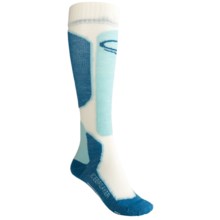 Icebreaker Ski Midweight Socks - Merino Wool, Over-the-Calf (For Women) in Turquoise/Light Turquoise/White - 2nds