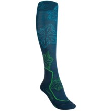 Icebreaker Ski+ Lite Meadow Socks - Merino Wool, Over-the-Calf (For Women) in Eclipse - 2nds