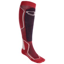 Icebreaker Ski+ Mid Socks - Merino Wool, Over-the-Calf (For Men) in Salsa/Bone/Ink - Closeouts