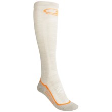 Icebreaker Ski Ultralite Socks - Merino Wool, Over The Calf (For Women) in Bone/Mandarin/Silver - 2nds