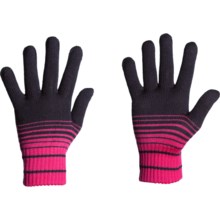 Icebreaker Stripe 320 Gloves - Merino Wool (For Men and Women) in Cognac - Closeouts