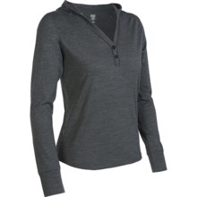 Icebreaker Superfine 200 Bliss Hooded Shirt - Merino Wool, Long Sleeve (For Women) in Jet - Closeouts