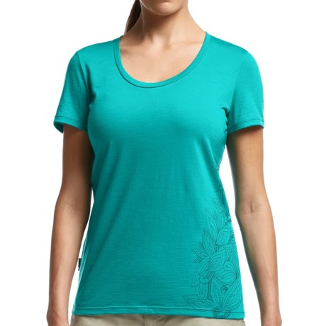 Icebreaker Tech Lite Entwined T Shirt UPF 20+, Merino Wool, Short Sleeve (For Women)