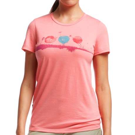 Icebreaker Tech Lite Sun Wash T Shirt UPF 20+, Merino Wool, Short Sleeve (For Women)