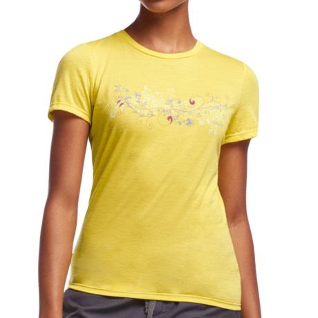 Icebreaker Tech Lite T Shirt UPF 20+, Merino Wool, Short Sleeve (For Women)