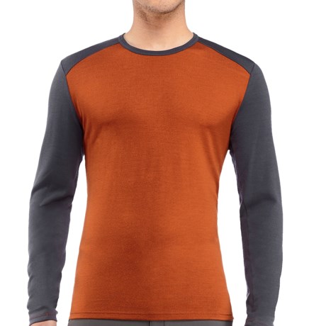 Icebreaker Tech Shirt UPF 30 Merino Wool Midweight Long Sleeve For Men