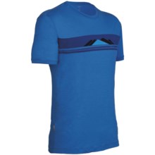 Icebreaker Tech T Lite Alps T-Shirt - Merino Wool, Short Sleeve (For Men) in Pelorus - Closeouts