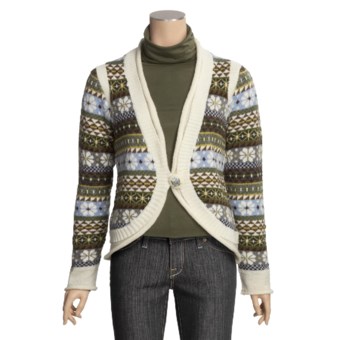 Icelandic Design Madeline Cardigan Sweater - Wool (For Women) in Natural
