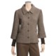 Icelandic Design Wool Tweed Jacket - Lined, Ribbed Sleeves (For Women)