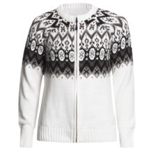 Icewear Birgitta Sweater - Cotton, Full Zip (For Women) in White - Closeouts