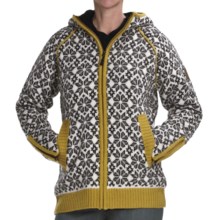 Icewear Helga Hooded Sweater Jacket - New Wool (For Women) in Limeade - Closeouts