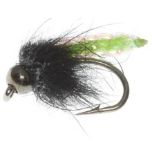 Idylwilde Flies Mangy Pooper Beadhead Nymph Fly - Dozen in Bright Green - Closeouts