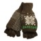 Igloos Pop Top Mittens - Fleece Lining (For Women) in Chocolate Brown