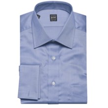Ike Behar Cotton Dress Shirt - French Cuffs, Long Sleeve (For Men) in Blue/White Angled Stripe - Closeouts