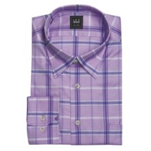 Ike Behar Cotton Plaid Sport Shirt - Long Sleeve (For Men) in Lavender - Closeouts