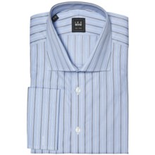 Ike Behar French Cuff Dress Shirt - Long Sleeve (For Men) in Light Blue Multi/Black/White Stripe - Closeouts
