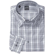 Ike Behar Plaid Shirt - Long Sleeve (For Men) in Grey/White - Closeouts