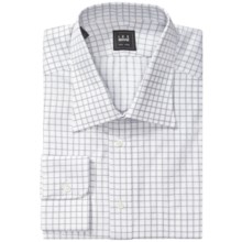 Ike Behar Pocket-Pattern Dress Shirt - Point Collar, Long Sleeve (For Men) in White Textured/Grey/Black Small Windowpane - Closeouts