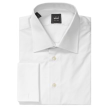 Ike Behar Solid Twill Dress Shirt - French Cuff, Long Sleeve (For Men) in White - Closeouts