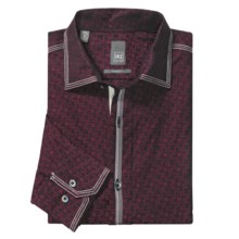 Ike New York Abstract Sport Shirt - Slim Fit, Long Sleeve (For Men) in Burgundy - Closeouts