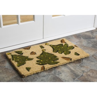Imports Unlimited Christmas Entry Mat - 18x30", Coir in Whimsy Xmas Trees