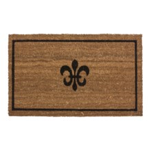 Imports Unlimited Fleur-De-Lis Entry Mat - Coir, 18x30" in Black/Natural - Closeouts