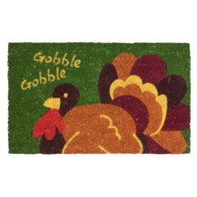 Imports Unlimited Gobble Gobble Entry Mat - Coir, 18x30" in Multi - Closeouts