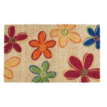 Imports Unlimited Mostly Flowers Entry Mat - Coir, 18x30" in Multi - Closeouts