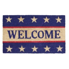 Imports Unlimited Patriotic Welcome Entry Mat - Coir, 18x30" in Red/White/Blue - Closeouts