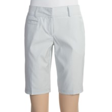 In Moda Pinstripe Bermuda Shorts - Stretch (For Women) in Silver - Closeouts