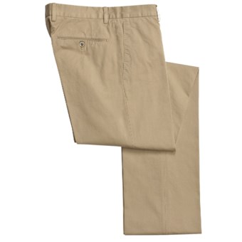 Incotex Incochino Cotton Pants - Flat Front (For Men) in Khaki