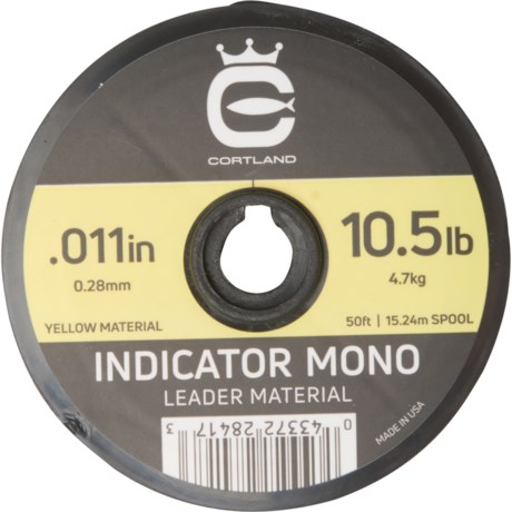 Cortland Indicator Mono Coil Leader - 50?, 10.5 lb. - YELLOW ( )