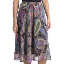 Indira Crepe Print Skirt (For Women) in Purple Paisley - Closeouts