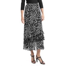 Indira Tiered Crepe Skirt (For Women) in Black/White - Closeouts