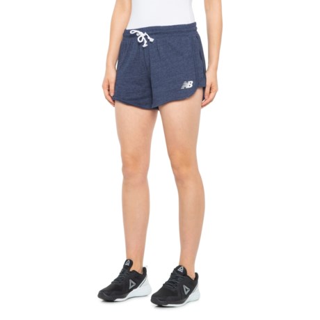New Balance Integrate Heathered Shorts (For Women) - PIGMTHTR (XS )
