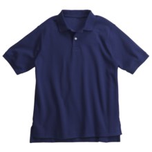 Interlock Cotton Polo Shirt - Short Sleeve (For Boys) in Dark Blue - 2nds