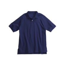 Interlock Cotton Polo Shirt - Short Sleeve (For Little Boys) in Dark Blue - 2nds