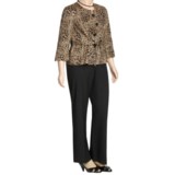 Isabella Animal Print Pant Suit - Plus Size (For Women)
