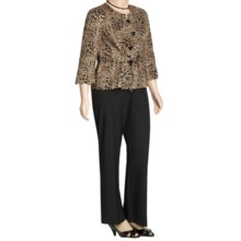 Isabella Animal Print Pant Suit - Plus Size (For Women) in Black/Multi - Closeouts