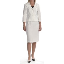 Isabella Skirted Suit - 3/4 Sleeve (For Women) in Cream - Closeouts