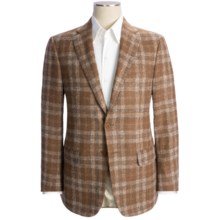Isaia Alpaca Plaid Sport Coat (For Men) in Light Brown/Charcoal/White - Closeouts