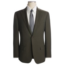 Isaia Faint Track Stripe Suit - Wool-Mohair (For Men) in Dark Brown/Blue Dotted Stripe - Closeouts