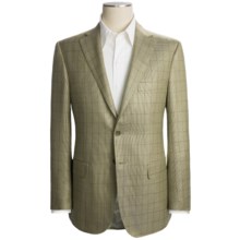 Isaia Fancy Check Sport Coat - Wool-Silk (For Men) in Olive/Brown - Closeouts