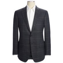 Isaia Glen Plaid Sport Coat - Wool (For Men) in Dark Charcoal - Closeouts