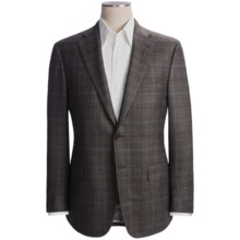 Isaia Glen Plaid with Windowpane Overlay Sport Coat - Wool-Silk Blend (For Men) in Brown/Lavender - Closeouts