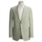 Isaia Heathered Fancy Solid Sport Coat - Linen-Wool (For Men) in Moss