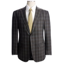 Isaia Heathered Plaid Suit - Wool-Cashmere (For Men) in Black/Brown Heather - Closeouts