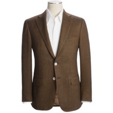 Isaia Herringbone Sport Coat - Wool-Cashmere-Silk (For Men) in Brown/Black - Closeouts